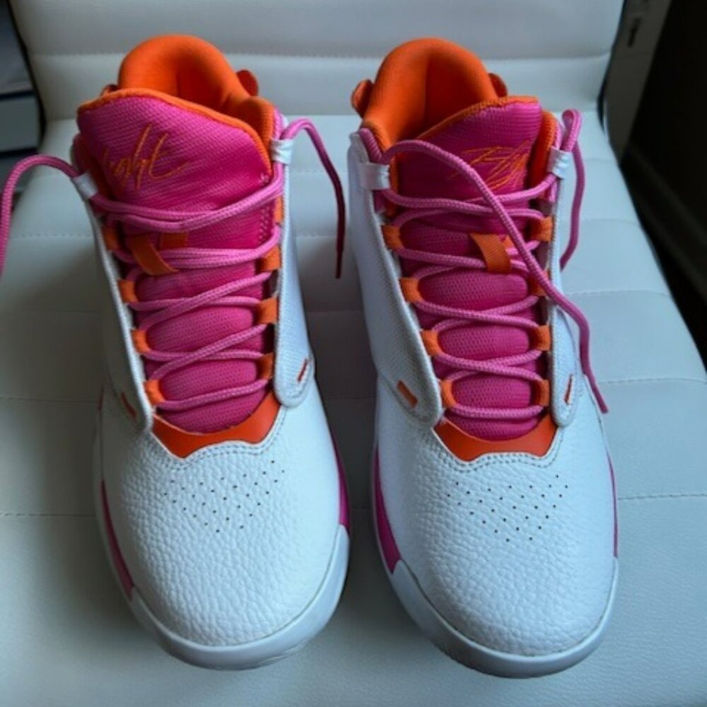 Jordan FLIGHT Sneakers | Size 6.5 big kids | orange/white/pink